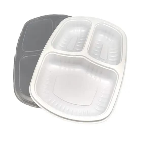 100 Marmitas 3 Divisórias 850ml Galvanotek G 331 - Branca Freezer e Micro-ondas