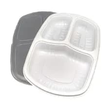 100 Marmitas 3 Divisórias 850ml Galvanotek G 331 - Branca Freezer e Micro-ondas