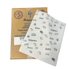 500 Papéis Acoplados para Lanches e Hambúrguer 30x38cm - Térmico e Antigordura