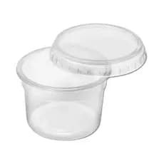 24 Potes Plásticos 250ml com Tampa - Bolo de Pote e Freezer/Micro-ondas