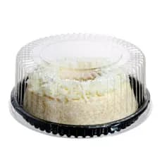 100 Boleiras Mini Torta Eco 32M Ecoplast - Base Preta e Tampa 9cm