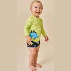 Conjunto Camiseta e Sunga  Malha UV Dry com Proteção UV 50+ LucBoo
