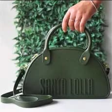 Bolsa Feminina Sara SL de mão e de ombro Casual meia lua