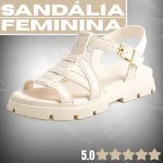 Sandália Tratorada Moleca Feminina Confortável Urbana Moderna