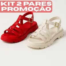 Kit 2 Pares Sandália Tratorada Feminina Conforto e Estilo Aranha para o Verão - Live