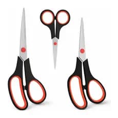 Kit 3 Tesouras Em Aço Inox Corte Costura Artesanato Domestico e profissional 5" 7" 7,5"