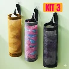 Organizador de Sacolas Puxa Saco Porta Sacolas de Parede Dispenser Para Sacolas Plásticas Cozinha