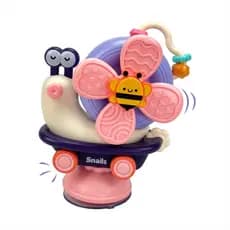 Chocalho Divertido Caracol Infantil Ventosa Mordedor Brinquedo Macio Sensorial Interativo Educativo