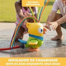 Irrigador Infantil Canarinho Campeao Brinquedo Jatos Divertidos Hexa Verde Amarelo Torcida Copa