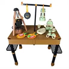 Conjunto Acampamento Infantil Natureza Lampião Fogareiro Binóculos Criança Kit Infantil Acampamento