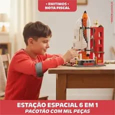 Bloquinhos Coloridos Castelo Nave Espacial Mil Peças Diferentes Montagem Divertida Item Colecionável