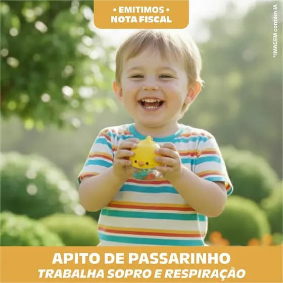 Apito Efeito Sonoro Passarinho Brinquedo Divertido Criativo Estimula Percepção Som Natural Realista
