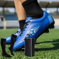 Chuteira Campo Adulto Trava Grama Resistente Meião Porta Chuteira Conforto Performance