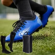 Chuteira Campo Trava Grama Adulto Meia Botinha Porta Chuteira Meião Resistente Performance Conforto