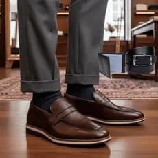 Sapato Social + Cinto Carteira Masculino Oxford Milan Confortável Social Brogue Casamento Igreja