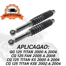 Par Amortecedor Traseiro Titan Fan 125 2000 2001 2002 2003 2004 2005 2006 2007 2008 Mod Original