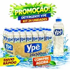 Kit 6,12 ou 24 Un Detergente Liquido Ype COCO 500ml Caixa Fechada Atacado Economia Garantida Envio