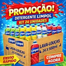 Kit 6, 12 ou 24 Detergente Limpol Original 500ml Atacado Para Cozinha-Aproveite e Compre Agora Aqui