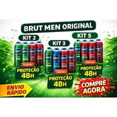 Kit 5 Desodorante Brut Men Antitranspirante 48h Atacado - Compre Agora Aqui e Aproveite