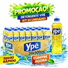 Kit 6,12 ou 24 Un de Detergente Líquido Ypê NEUTRO 500ml Concentrado-Melhor Preço Aqui-Compre Agora