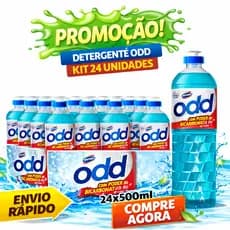 Kit 6,12 ou 24Un de Detergente Líquido Odd Bicarbonato de Sódio 500ml Original–Poder Desengordurante