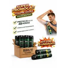 Desodorante Brut Classic 48h Aerosol Masculino 150ml Kit 5 Promoção - Compre Agora Aqui