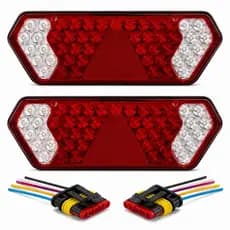 Par e Unidade Lanterna Traseira Caminhão Carreta Guerra Led 12 e 24v Bivolt