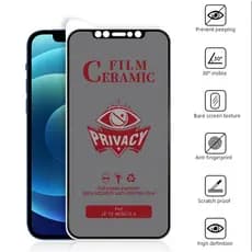 1 3 5 Película Cerâmica Privacidade Fosca IPhone 7 8 Plus X XR 11 12 PRO 13 14 15 Pro Max