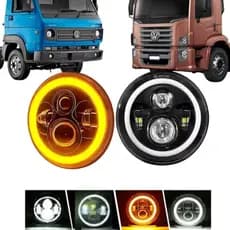 Par e Unidade Farol Led Constelation Fusca Kombi 7 Polegadas Angel