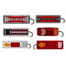 Par de Lanterna Traseira Universal Led Caminhão Hr 113 2013 1418 1618 12v 24v