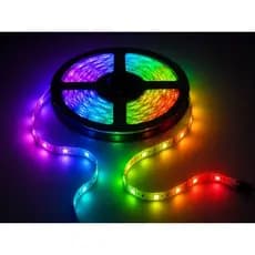 Fita LED RGB 3528 Rolo 5m 300 Leds Com Silicone Ip65 Prova Dágua Bivolt Dupla Face