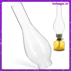 ☕ 1Cúpula Longa De Vidro Transparente Para Abajur Vintage