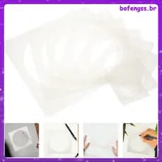 🍽️ 8Peças Stencils Para Parede E Artes DIY Modelos Redondos Brancos