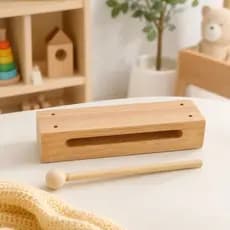🎸 1Peças Instrumento Musical Infantil Bloco De Madeira Para Aprender Música