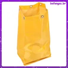 🛁 1Peças Bolsa Multifuncional Amarela Em Lona Para Carrinho De Limpeza