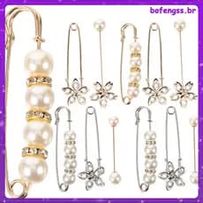 📎 12Peças Alfinete Decorativo Para Roupas Liga Multicor Para Uso Diário