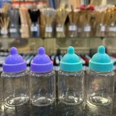 Kit Com 10 Mini Mamadeirinhas Para Lembrancinhas Chá De BB Revelação