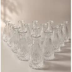 Kit Com 30 Vasos Decorativos De Vidro Modelo Casamento 100ml 13cm De Altura