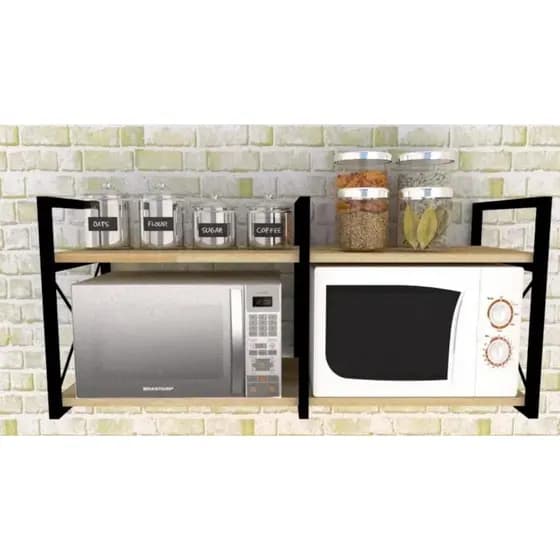 Suporte para Prateleira de Ferro Estilo X Micro Ondas Forno