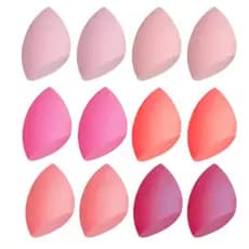 Kit 12 Esponjas Maquiagem para Base Gota Chanfrada Make up Bu.bo Escolha a Cor Esponjinha Make