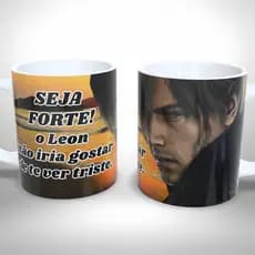 Caneca Ceramica Personalizada Meme Seja Forte Leon Resident Evil -  único e Criativo