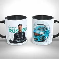 Caneca Ceramica Personalizada - Automobilismo - Fórmula 1 - F1 -  George Russell