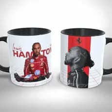 Caneca de Cerâmica Personalizada - Automobilismo - Fórmula 1 - Lewis Hamilton