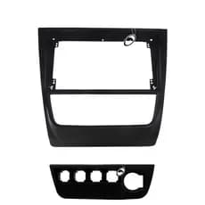 Moldura De Painel 2 Din 9" Polegadas Vw Gol Saveiro Voyage G6 - Preto