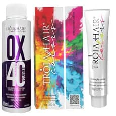 Kit Coloração Tróia Hair Colors 60ml + OX 40 Volumes 90ml