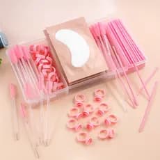 Estojo Organizador Completo para Extensão de Cílios Box C/ Escovinhas, Micropore, Microbrush e Pads