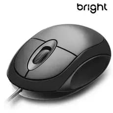 Mouse Standard Básico Preto Óptico Computador Notebook PC Com Fio USB 0106 Bright