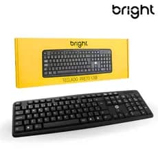 Teclado Standard USB 0014 Computador Notebook Bright Básico Preto