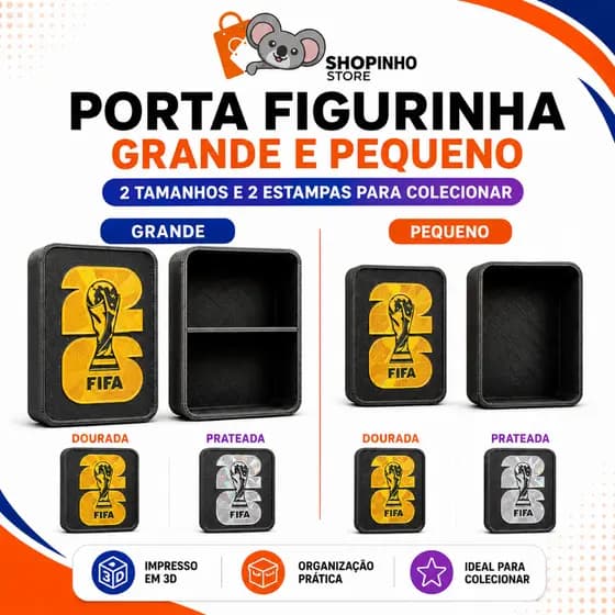 MINI Porta Figurinhas Álbum da Copa do Mundo 2026 - Caixinha Organizadora FIFA