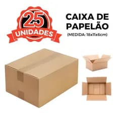 25 Caixas De Papelão Para Envios Correios Pac Mini 18x11x6cm